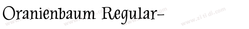 Oranienbaum Regular字体转换